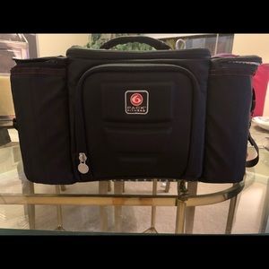 6 pack meal bag- black.